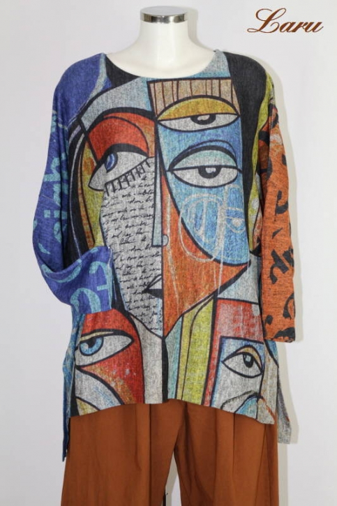 Shirt Feinwebstrick Kunst Face Picasso 10
